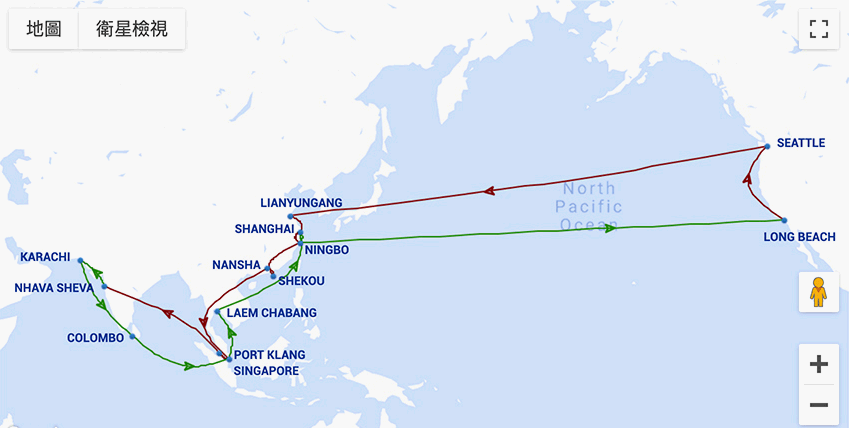 達(dá)飛ACSA1航線(xiàn)圖